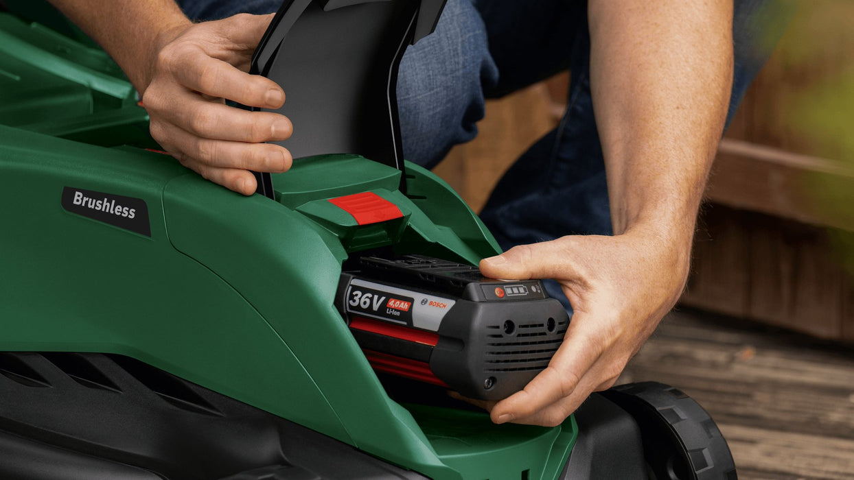 EAN 4059952658063 - Bosch AdvancedRotak Cortacésped de empuje a gasolina Batería Verde imagen 8