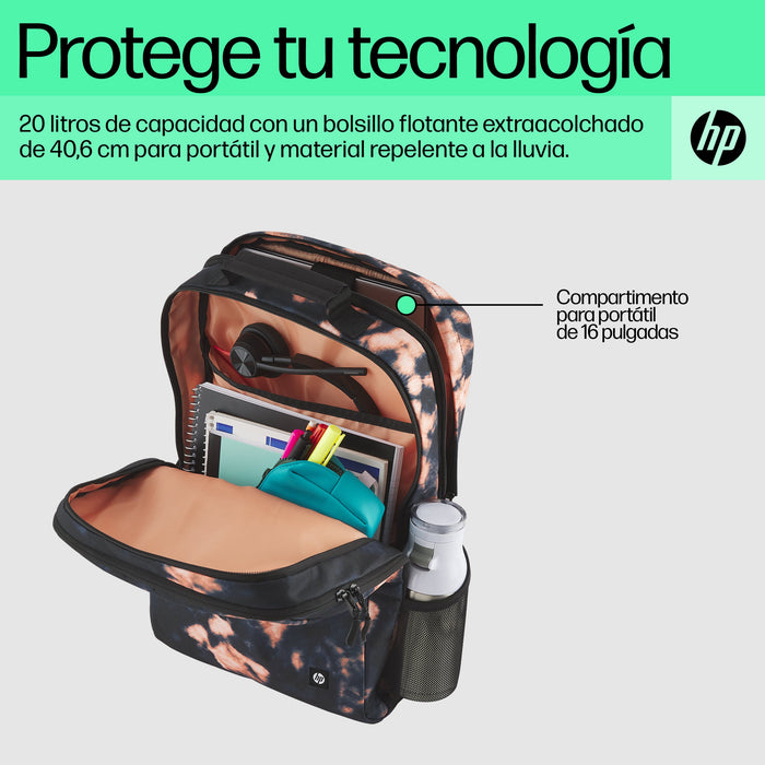 EAN 0197192501269 - HP Campus XL Tie Dye Backpack 40,9 cm (16.1") Negro imagen 8