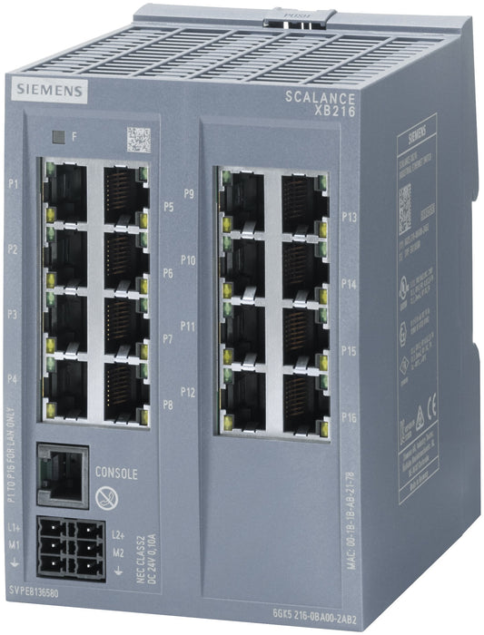 Siemens 6gk5216-0ba00-2tb2 Industrial Ethernet Switch 10 - Switch - 0,1 Gbps