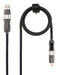 EAN 8433281017269 - Nanocable 10.01.2501 cable USB 1 m USB A/USB C USB C/Lightning 27 W Negro imagen 2