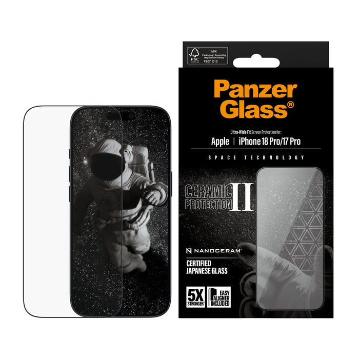 EAN 5715685026652 - PanzerGlass ® Ceramic II Screen Protector iPhone 18 Pro | 17 Pro | Ultra-Wide Fit w. EasyAligner Protecto imagen 2