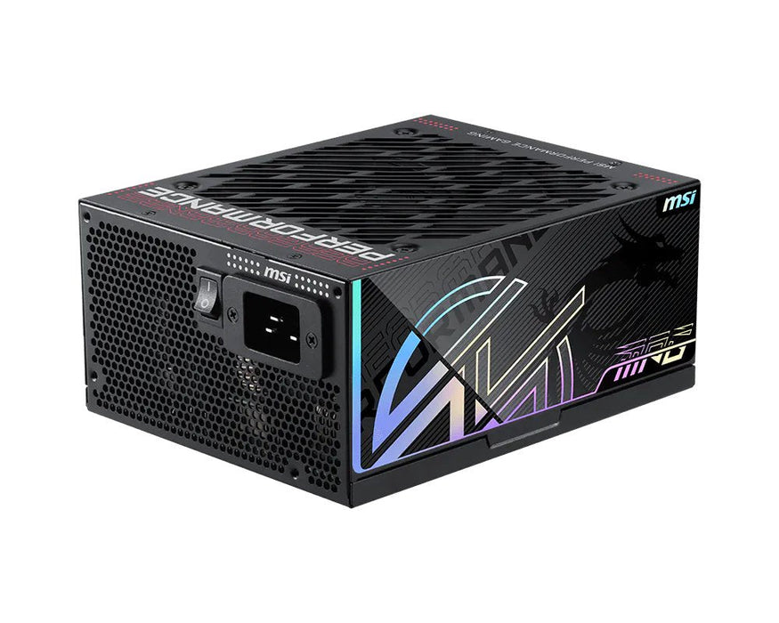 Msi Mpg Ai1300ts Pcie5 Unidad De Fuente De Alimentación 1300 W 24-Pin Atx Atx Negro
