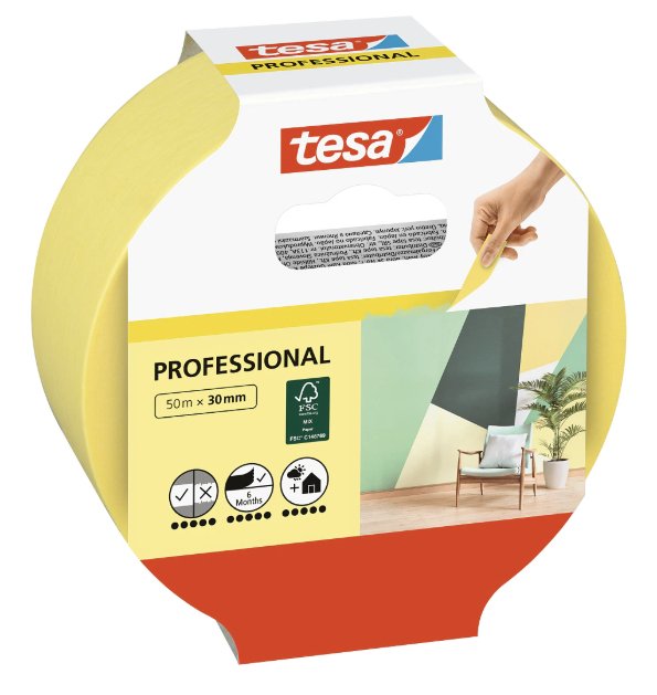 Tesa Cinta De Pintor Professional 50m X 30mm