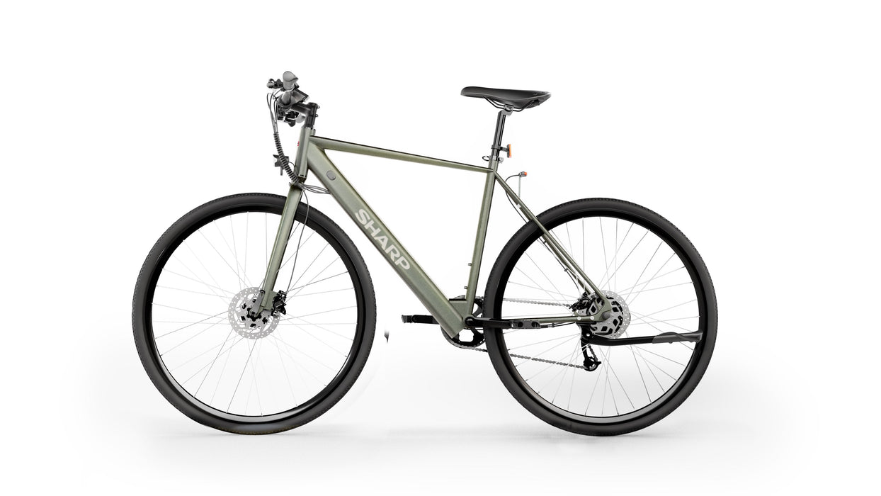 Sharp Gravel E-Bike 250w Motor App 70km GrN Glanz