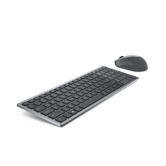 Dell Km7120w Teclado (Ingles) Rf Wireless + Bluetooth Qwerty Us International Grey, Titanium