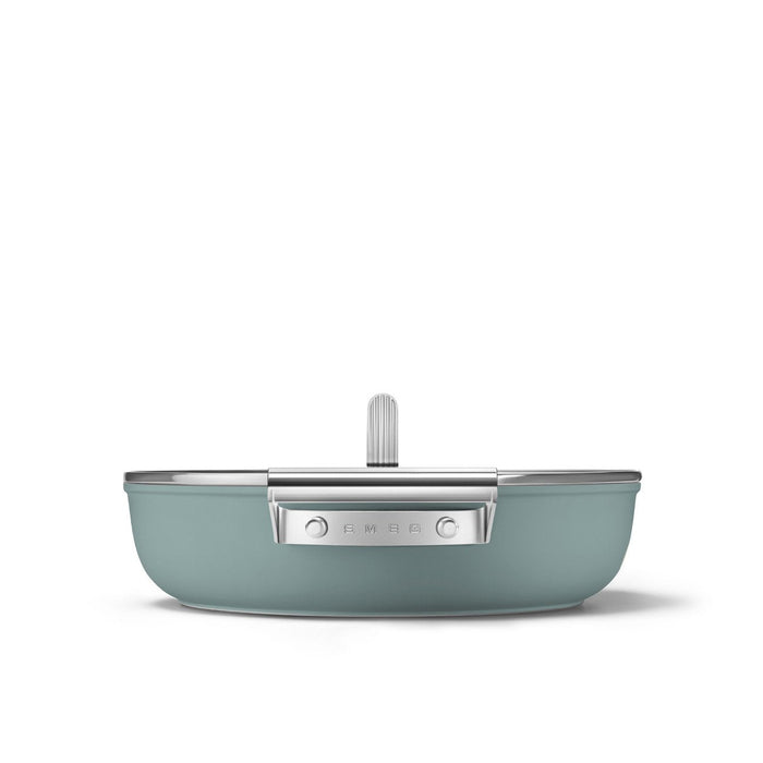 Smeg Dpf2812egm Pfanne, 28 Cm, Keramik, Edelstahlgriffe, Smaragdgrün