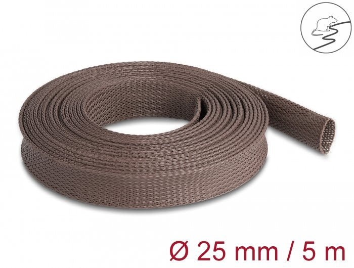 Delock Funda Trenzada A Prueba De Roedores Emirable 5 Mx 25 Mm Marrón