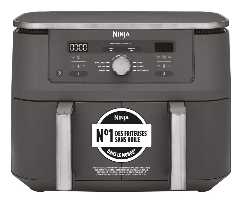 EAN 0622356322676 - Ninja DZ400EU freidora Doble 9,5 L Independiente 2470 W Freidora de aire caliente Gris imagen 9
