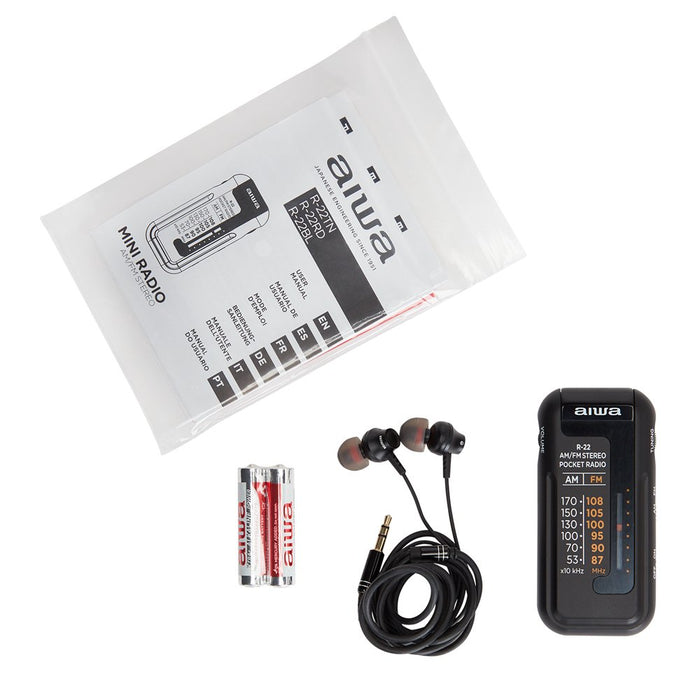 EAN 8435256896930 - Aiwa R-22BK radio Personal Analógica Negro imagen 6
