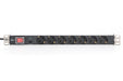 EAN 4016032266419 - Digitus DN-95403 limitador de tensión Negro 7 salidas AC 250 V 2 m imagen 2