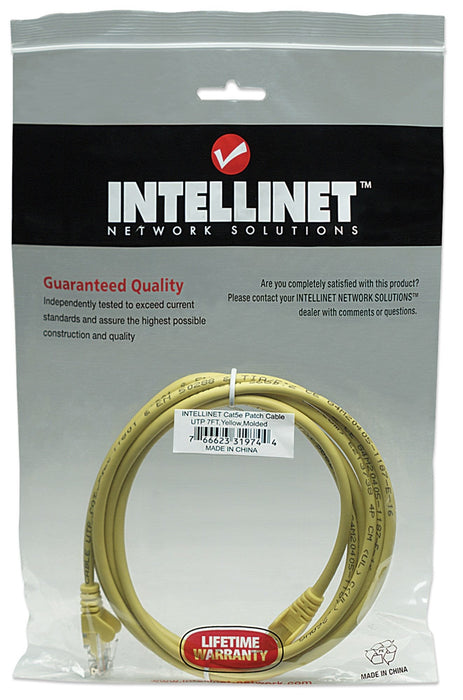 Intellinet Cat5e Utp, 2m Cable De Red Amarillo U/Utp (Utp)