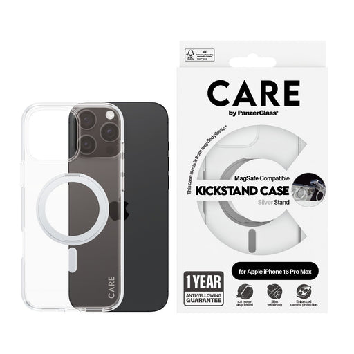 EAN 5715685003905 - PanzerGlass CARE™ by ® Case Transparent w. Silver Kickstand & MagSafe iPhone 16 Pro Max funda para teléfo imagen 2
