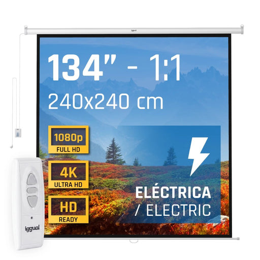 EAN 8435364308912 - iggual PSIES240 pantalla de proyección 3,39 m (133.5") 1:1 imagen 2