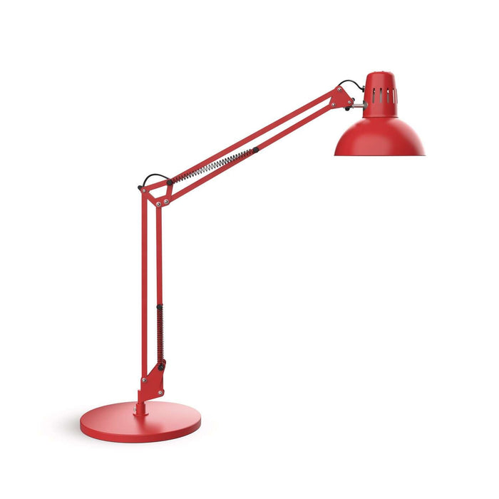Maul Lampara Escritorio Maulstudy  Lampara Led Con Soporte Ajustable Con Brazo Articulado Para Escritorio  Elegante Lampara De Mesa Metálica Led  Exclusiva Fuente De Luz Led  Rojo