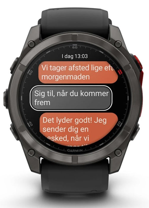 Reloj Smartwatch Fenix 8 Pro Microled Lte 51mm Zafiro Garmin - Titanio Negro