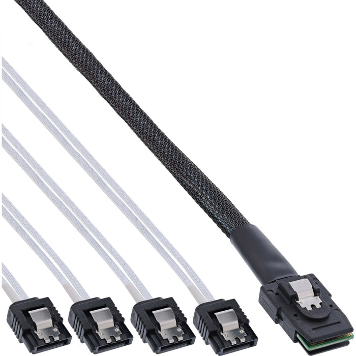 Cable Sas Inline Mini Sas Sff8087 A 4x Sata Ocr Directo 0,5 M