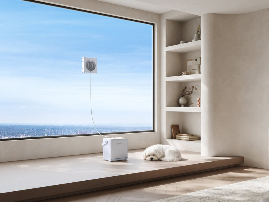 Ecovacs Winbot W2s Pro Omni Window Cleaning Robot,Auto Spray,Smart Path Planning,White+Portable Station