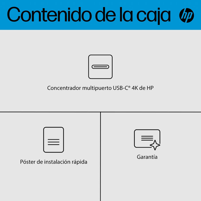 EAN 0196548907007 - HP 4K USB-C Multiport Hub USB Tipo C 10000 Mbit/s Negro imagen 5