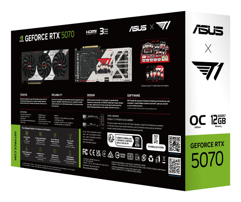 EAN 4711636601399 - ASUS T1-RTX5070-O12G-GAMING NVIDIA GeForce RTX 5070 12 GB GDDR7 imagen 13
