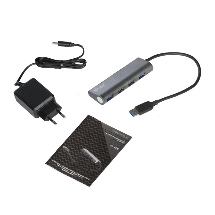 EAN 8595611701092 - i-tec Metal U3HUB448 hub de interfaz USB 3.2 Gen 1 (3.1 Gen 1) Type-A 5000 Mbit/s Gris imagen 5