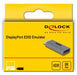 EAN 4043619643288 - DeLOCK 64328 cambiador de género para cable DisplayPort Antracita imagen 2