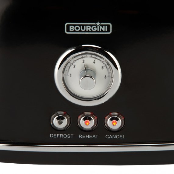 Tostadora De Pan Bourgini Retro Negra 815w 2 Rebanadas