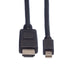 EAN 7611990134007 - ROLINE 11.04.5791 adaptador de cable de vídeo 2 m Mini DisplayPort Negro imagen 2