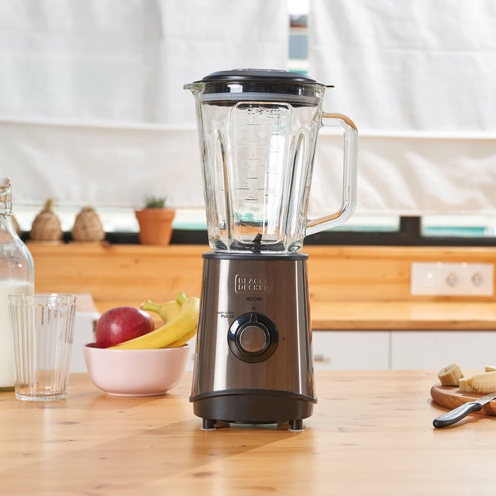 EAN 8432406120020 - Black & Decker BXJB800E Batidora de vaso 800 W Negro, Transparente imagen 4