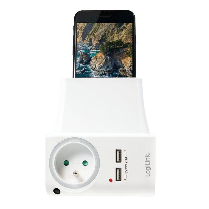 Steckdosenadapter2x  Usb-Port+L Adeschalefrankr.