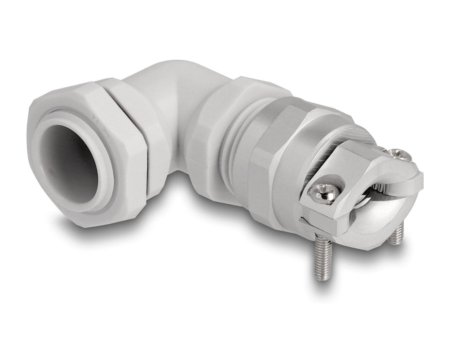 Delock 60594 Prensaestopas Con Alivio De Tensión Y Protección Contra La Flexión Ángulo De 90 ° Pg11 Gris