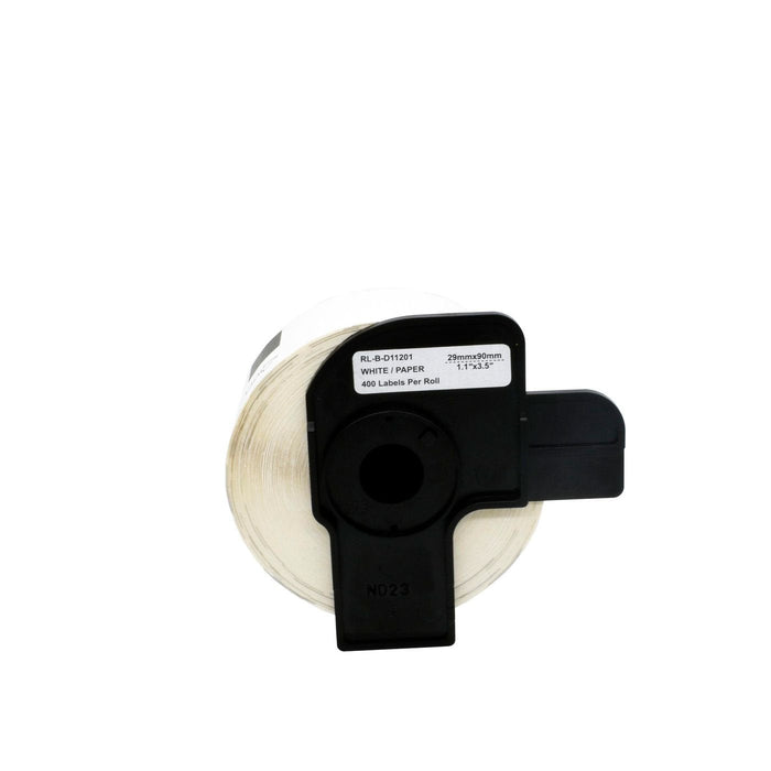 Label 29mm X 90m Removable  Black On White Paper