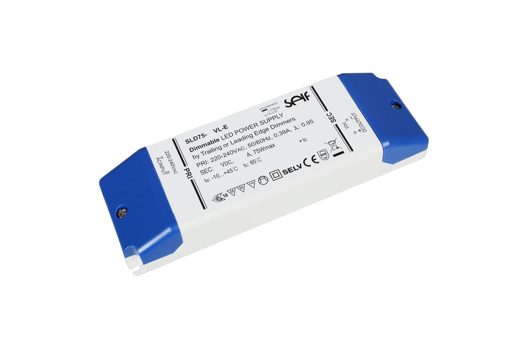 Self Electronics Sld75-12vl-E Transformador Led Tensión Constante 1 - 6.25 A/Dc Regulable - Pc-/Server Fuente De Alimentación - 75 W