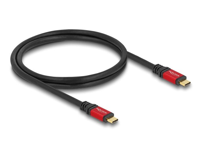 Delock 80040 Cable Usb 2.0 Usb Type-C Macho A Macho Pd 3.0 100 W E-Marker 1 M Rojo Metal