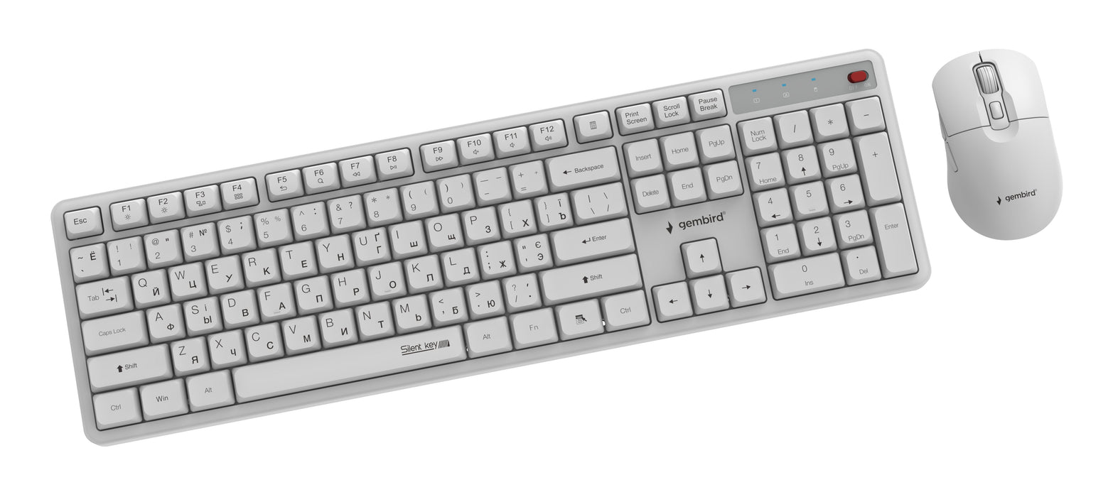 Keyboard +Mouse Wrl Cyrillic/Wht Kbs-Wms-01-W-Cyrl Gembird