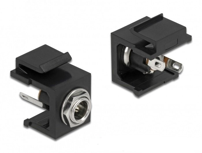 Keystone Modul Dc 5,5 X 2,5 Mm Buchse Schwarz