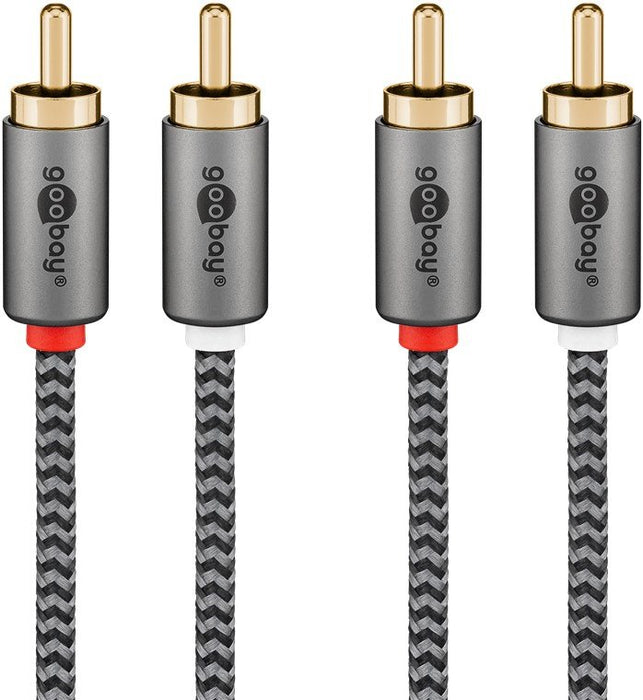 EAN 4040849652950 - Goobay 65295 cable de audio 5 m 2 x RCA Negro, Plata imagen 2