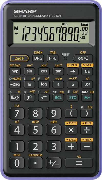 El-501t Calculator Pocket Scientific Black, Purple Sh-El501tbvl