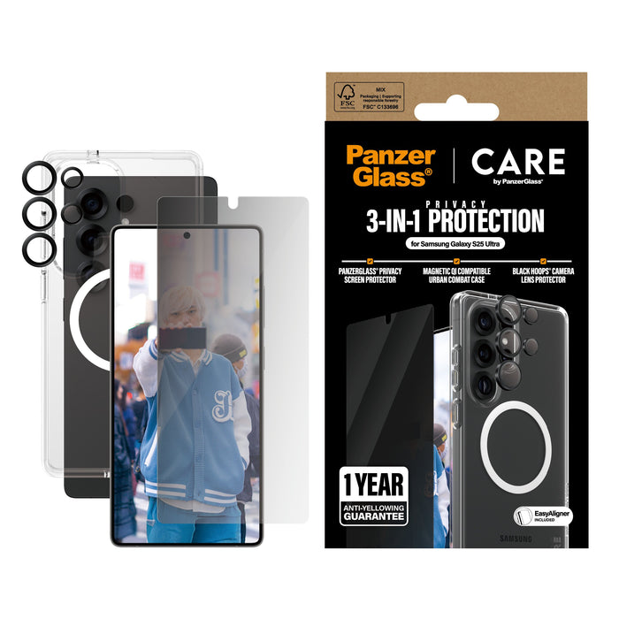 EAN 5715685016233 - PanzerGlass ® | CARE™ by ® 3-in-1 Privacy Bundle Samsung Galaxy S25 Ultra Protector de pantalla 1 pieza(s imagen 2