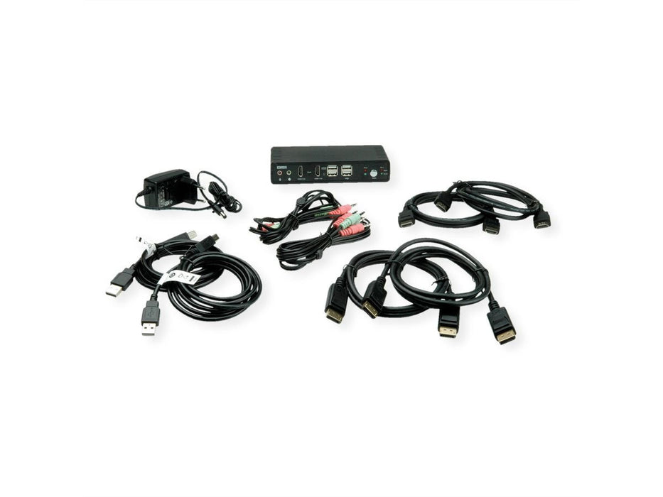 Roline Kvm-Audio-Switch Dual Head Hdmi 4k60, 1 User - 2 Pc