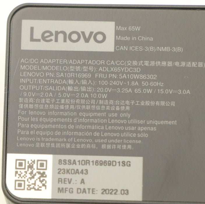 EAN 5704174870685 - Lenovo 5A10W86302 adaptador e inversor de corriente Interior 65 W Negro imagen 8