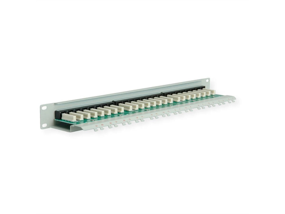 Roline Kat.6 Class E 48,26cm 19zoll-Patchpanel 24p Ungeschirmt Grau
