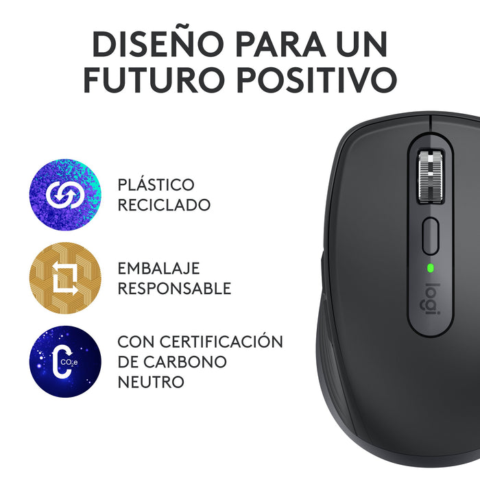 EAN 5099206111721 - Logitech MX Anywhere 3S ratón Oficina Mano derecha RF Wireless + Bluetooth Laser 8000 DPI imagen 19