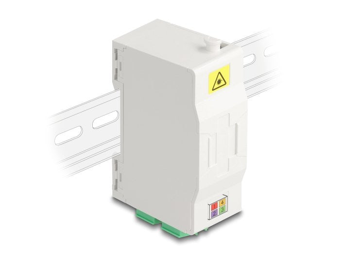 Delock 88098 Caja De Conexión De Fibra Óptica Para Carril Din Con Soporte De Empalme Y 4 X Acoplador Lc Duplex