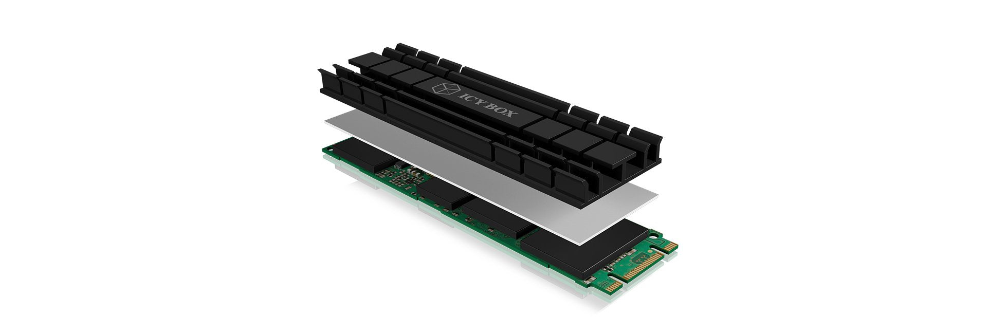 EAN 4250078166832 - ICY BOX IB-M2HS-701 M.2 NVMe SSD Disipador térmico/Radiador Negro 1 pieza(s) imagen 9