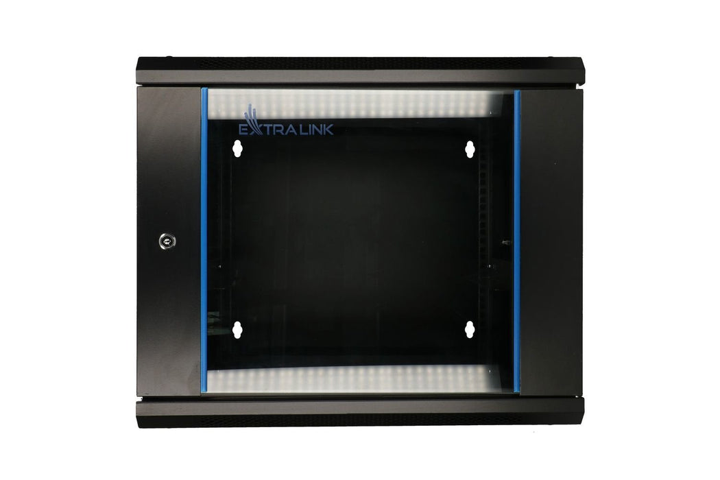 Extralink 6u 600x600 Azh Wall-Mounted Rackmount Cabinet Swing Type Black