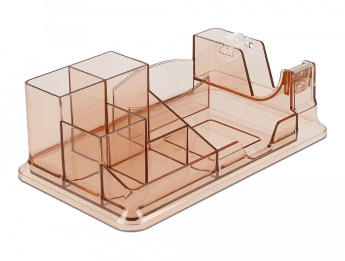 Delock Schreibtisch Organizer Transparentee Marrón