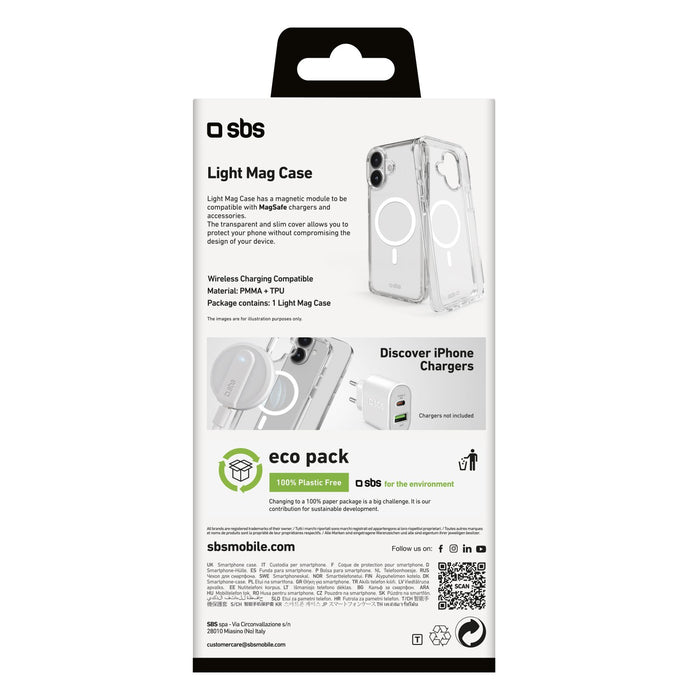 EAN 8018417482250 - SBS Light Mag funda para teléfono móvil 15,5 cm (6.1") Transparente imagen 3