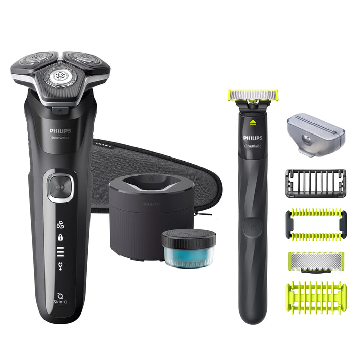 EAN 8720689008525 - Philips SHAVER Series 5000 S5898/79 afeitadora Máquina de afeitar de rotación Recortadora Cromo imagen 2