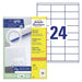 EAN 4004182034224 - Avery 3422 etiqueta autoadhesiva Rectángulo Permanente Blanco 2400 pieza(s) imagen 1