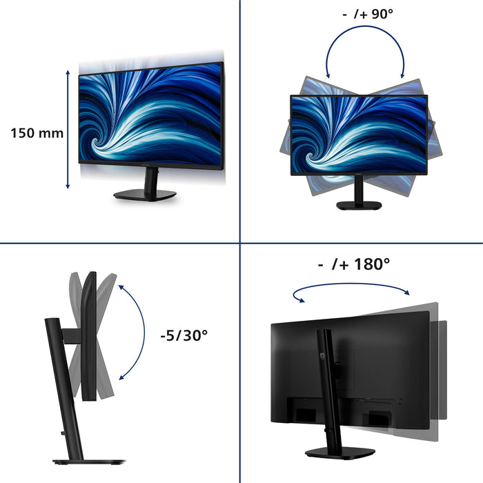 EAN 8721038010527 - Philips 3000 series 27B2N3200A/61 pantalla para PC 68,6 cm (27") 1920 x 1080 Pixeles Full HD LCD Negro imagen 4